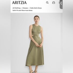 Aritzia Cella Satin Dress